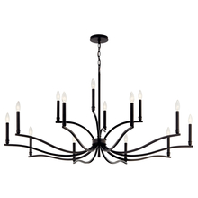 Kichler 52698BK - Malene 52.75 Inch 14 Light 2-Tier Chandelier in Black