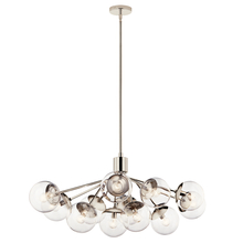 Kichler 52703PNCLR - Silvarious 48 Inch 12 Light Linear Convertible Chandelier with Clear Glass in Polished Nickel