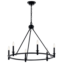 Kichler 52705BK - Carrick 32.25 Inch 6 Light Chandelier in Black