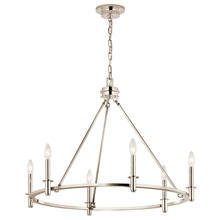 Kichler 52705PN - Carrick 32.25 Inch 6 Light Chandelier in Polished Nickel