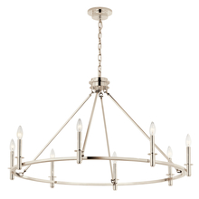 Kichler 52706PN - Carrick 40.75 Inch 8 Light Chandelier in Polished Nickel