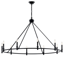 Kichler 52707BK - Carrick 54.25 Inch 10 Light Chandelier in Black