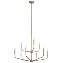 Kichler 52720NI - Madden 32 Inch 9 Light 2-Tier Chandelier in Brushed Nickel