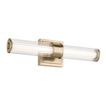 Kichler 55195CPZLED - Laurene 18.5&#34; Linear Bath Bar Small LED with Clear Fluted Glass in Champagne Bronze
