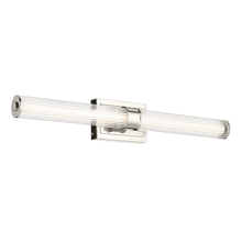 Kichler 55197PNLED - Laurene 31&#34; Linear Bath Bar Large LED with Clear Fluted Glass in Chrome