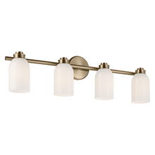Kichler 55203CPZ - Shae 31&#34; 4-Light Vanity Light with White Opal Glass in Champagne Bronze