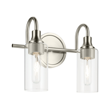 Kichler 55210NI - Kavi 12.5&#34; 2-Light Vanity Light with Clear Glass in Brushed Nickel