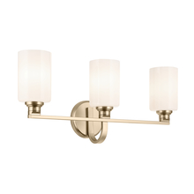Kichler 55226CPZ - Gioe 24.25&#34; 3-Light Vanity Light with Opal Glass in Champagne Bronze