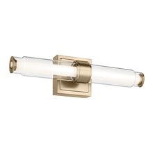 Kichler 55237CPZLED - Laurene 18.5&#34; Linear Bath Bar Small LED with Clear Glass in Champagne Bronze