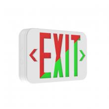 Dual-Lite, a Hubbell affiliate CAR - EXIT SIGN RED LETTER WHITE HSG AC
