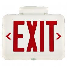 Dual-Lite, a Hubbell affiliate EVEURW - Standard AC Exit red LTRs white housing