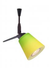 Besa Lighting SP-5042GY-06-BR - Besa Spotlight With 6&#34; Stem Canto 3 Bronze Bicolor Green/Yellow 1x35W Halogen Mr11