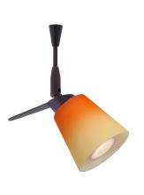 Besa Lighting SP-5042OP-06-BR - Besa Spotlight With 6&#34; Stem Canto 3 Bronze Bicolor Orange/Pina 1x35W Halogen Mr11