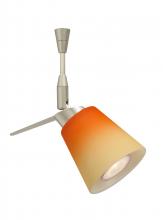 Besa Lighting SP-5042OP-06-SN - Besa Spotlight With 6&#34; Stem Canto 3 Satin Nickel Bicolor Orange/Pina 1x35W Halogen Mr