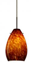 Besa Lighting B-171318-BR - Besa Pendant for Multiport Canopy Pera 6 Bronze Amber Cloud 1x50W Candelabra