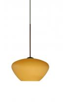 Besa Lighting X-541080-BR - Besa Pendant For Multiport Canopy Peri Bronze Amber Matte 1x50W Halogen