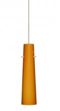 Besa Lighting 1XC-567480-LED-SN - Besa Camino Pendant Satin Nickel Amber Matte 1x50W Halogen