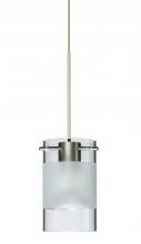 Besa Lighting X-6524EC-SN - Besa Pendant For Multiport Canopy Scope Satin Nickel Clear/Frost 1x50W Halogen Mr16