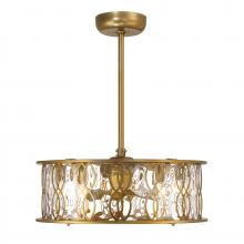 Savoy House 24-FD-2008-171 - Snowden 5-Light LED Fan D&#39;Lier in Burnished Brass