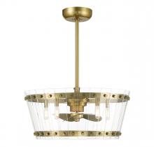 Savoy House 24-FD-8853-322 - Ventari 5-Light LED Fan D&#39;Lier in Warm Brass