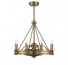 Savoy House 39-FD-124-322 - Lyon 8-Light Fan D&#39;Lier in Warm Brass