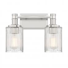 Savoy House 8-1102-2-146 - Concord 2-Light Bathroom Vanity Light in Silver and Polished Nickel