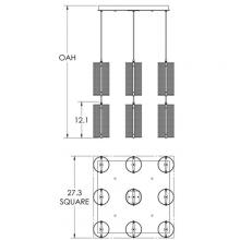 Hammerton CHB0019-09-CS-0-C01-E2 - Uptown Mesh Square Multi-Pendant-09