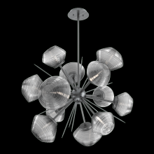 Hammerton CHB0089-0G-GM-S-001-L1 - Mesa 36&#34; Starburst-Gunmetal-Smoke Blown Glass