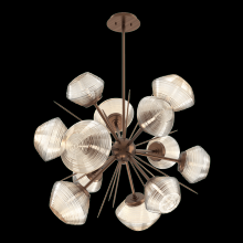 Hammerton CHB0089-0G-RB-A-001-L1 - Mesa 36&#34; Starburst-Oil Rubbed Bronze-Amber Blown Glass