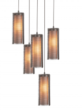 Hammerton CHB0020-09-NB-F-C01-L1 - Downtown Mesh w/Glass Square Pendant Chandelier