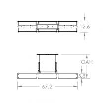 Hammerton PLB0026-0D-MB-SG-001-E2 - Urban Loft Trestle Linear - 67-Inch