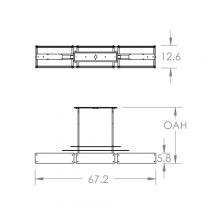 Hammerton PLB0026-0F-MB-SG-001-L1 - Urban Loft Parallel Linear -67-Inch (LED)