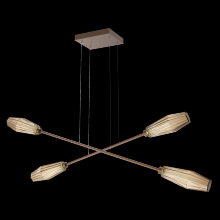 Hammerton PLB0049-M2-BB-B-CA1-L3 - Aalto Double Moda-Burnished Bronze-Bronze Blown Glass-Stainless Cable-LED 3000K