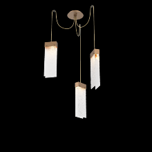 Hammerton SCB0042-03-NB-CR-C01-L3 - Parallel Glass Round 3pc Swag Multi-Pendant
