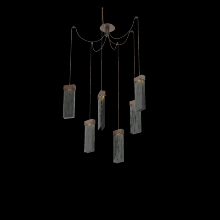 Hammerton SCB0042-06-BB-SG-C01-L3 - Parallel Glass Round 6pc Swag Multi-Pendant