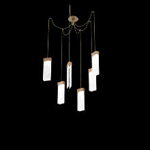 Hammerton SCB0042-06-NB-CG-C01-L3 - Parallel Glass Round 6pc Swag Multi-Pendant