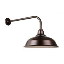 Hi-Lite MFG Co. H-QSN15117-SA-145/QSNB-13-145 - 17&#34; Gooseneck Light Warehouse Shade, QSNB-13 Arm