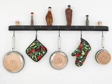 Hi-Lite MFG Co. H-40-46Y-B-BK01/A-SIL - POT RACK COLLECTION