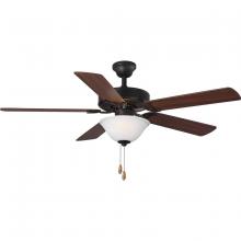 Progress P2599-129 - AirPro Collection 52&#34; Five-Blade Ceiling fan with White Etched Light Kit
