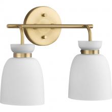 Progress P300485-191 - Lexie Collection Two-Light Brushed Gold Contemporary Vanity Light