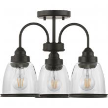 Progress P350109-020 - Saluda Collection 18&#34; Three-Light Semi-Flush Convertible