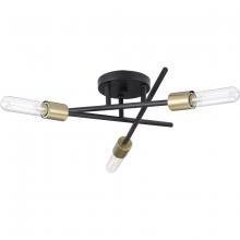Progress P350225-020 - Astra Collection Three-Light 18&#34; Antique Bronze Modern Semi-Flush Mount Light