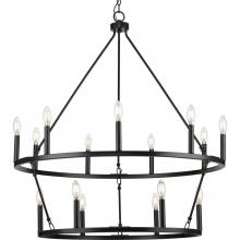 Progress P400315-31M - Gilliam Collection Nine-Light Matte Black New Traditional Chandelier