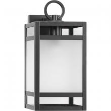 Progress P560342-31M - Parrish Collection One-Light Clear and Etched Glass Modern Craftsman Outdoor Medium Wall Lantern