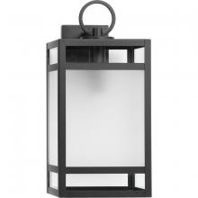 Progress P560343-31M - Parrish Collection One-Light Clear and Etched Glass Modern Craftsman Outdoor Large Wall Lantern