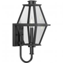 Progress P560347-031 - Bradshaw Collection One-Light Textured Black Clear Glass Transitional Small Outdoor Wall Lantern