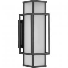 Progress P560356-31M - Unison Collection Two-Light Matte Black Etched Seeded Glass Contemporary Wall Lantern
