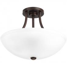 Progress P3748-20 - Gather Collection Two-Light 12-7/8&#34; Semi-Flush Convertible