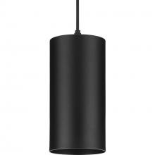 Progress P550100-031-30 - 6&#34; Black Outdoor LED Aluminum Cylinder Cord-Mount Hanging Light