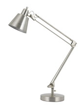 CAL Lighting BO-2165TB-BS - 27&#34; Height Metal Desk Lamp in Brushed Steel